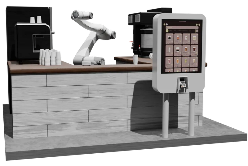 Vollautomatische Kaffeebar für Flughäfen