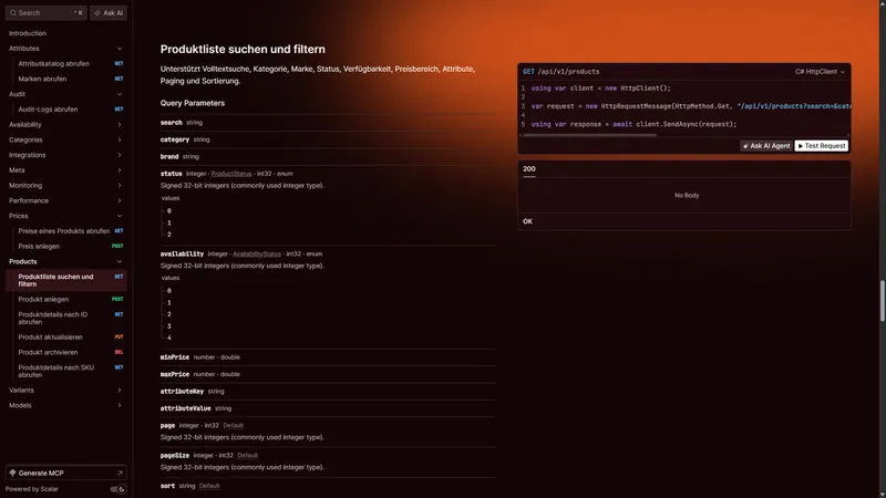Produktkatalog API